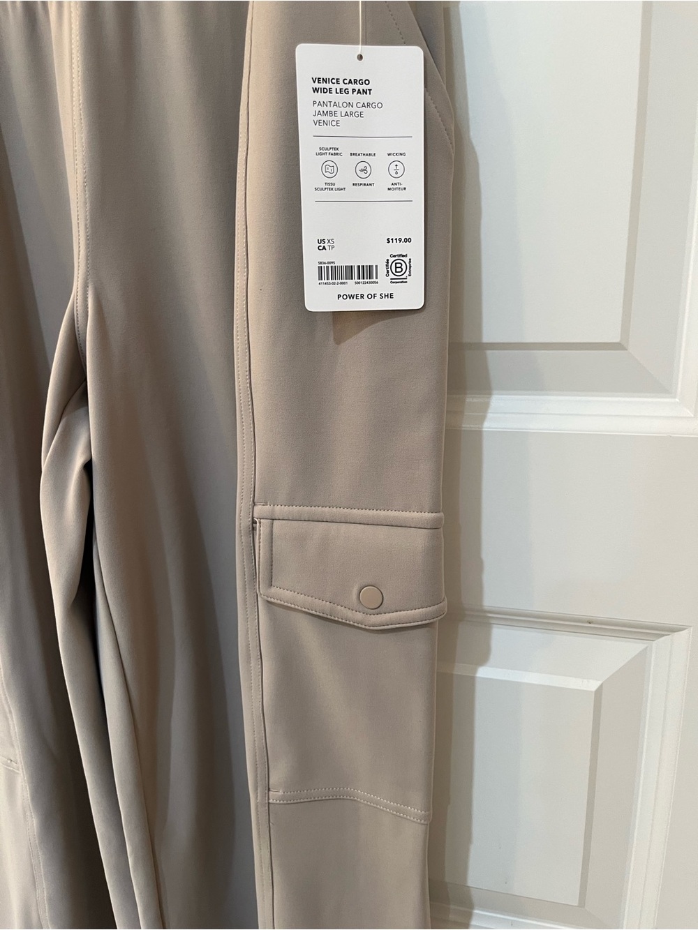 NWT! Athleta Venice Cargo Wide Leg Pant High Rise Taupe Sz.XS Casual Travel $119 - Picture 5 of 11